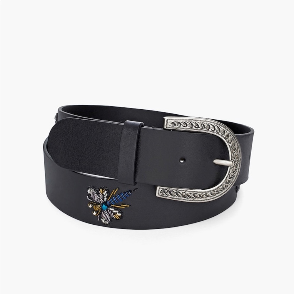 NWT Chico's Embellished Dragonfly Leather Belt